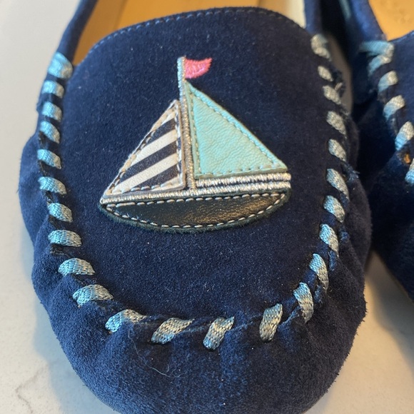 EUC Talbots Mocs Indigo Blue Size 7 - Picture 2 of 4